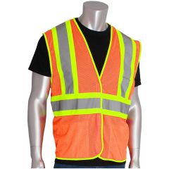 PIP® ANSI Class 2 Mesh Safety Vest - Hi-Viz Orange - 3XL