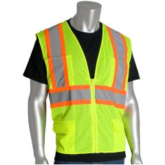 PIP® ANSI Class 2 Mesh Safety Vest - Hi-Viz Yellow - Small