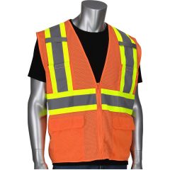 PIP® ANSI Class 2 Mesh Safety Vest - Hi-Viz Orange - Small