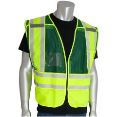 PIP® ANSI Class 2 Breakaway Mesh Public Safety Vest - No Logo - Green - Medium/XL