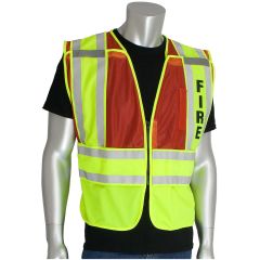 PIP® ANSI Class 2 Breakaway Mesh Public Safety Vest - FIRE Logo - Red - 2XL/5XL