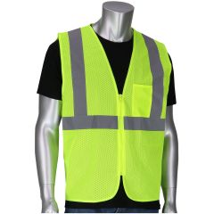 PIP® ANSI Class 2 Dual Sized Value Mesh Safety Vest - Hi-Viz Yellow - Small/Medium