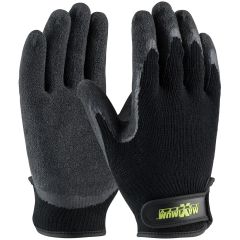 Maximum Safety Knit Latex Crinkle Gloves with Hook & Loop Closure - Medium