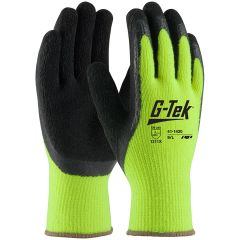G-Tek Lined Knit Acrylic Gloves with Latex Crinkle Grip - Medium