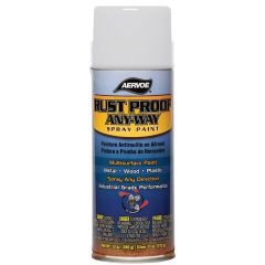 Aervoe Rust Proof Paint - Safety White (12 oz) Case/12