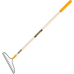 True Temper 16 Tine Welded Bow Rake with 54" Wood Handle