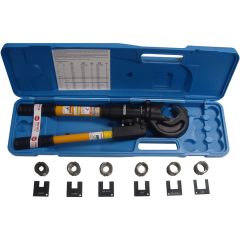 Locoloc #3-H 14 Ton Hydraulic Hand Swaging Tool Kit with 6 Sets of "U" Type Dies (1/4",9/32",5/16",3/8",7/16" & 1/2" Oval Sleeve Capacity)