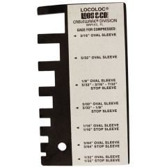 Locoloc Sleeve Gauge for 1SC & 1BSC Tools (1/32", 3/64", 3/32", 1/8", & 3/16" Oval Sleeves)