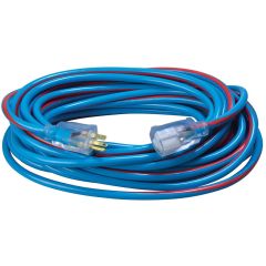 Southwire 50' 12/3 SJTW Blue & Red Outdoor Extension Cord (Lighted Ends)