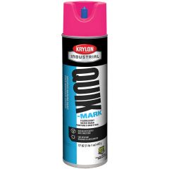 Krylon Quik-Mark™ Inverted Marking Paint - Fluoro Pink (Water-Based) (17 oz) Case/12