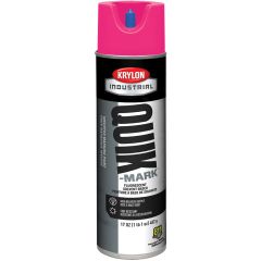 Krylon Quik-Mark™ Inverted Marking Paint - Fluoro Pink (Solvent-Based) (17 oz) Case/12