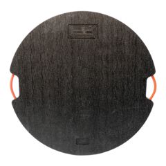 SafetyTech® Heavy Duty Black Outrigger Pad - 36" Round (2" Thick)