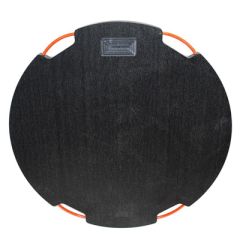 SafetyTech® Super Duty Black Outrigger Pad - 48" Round (3" Thick)
