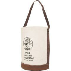 Klein Tools 5104 Canvas Bucket with Leather Bottom