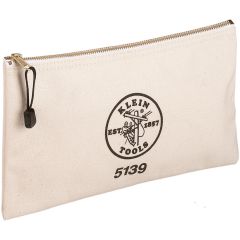 Klein Tools 5139 Canvas Zipper Tool Pouch 7" x 12-1/2" - Natural