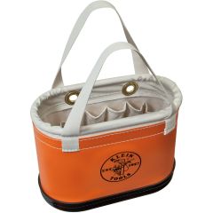 Klein Tools 5144BHHB Hard-Body Oval Bucket - Orange/White