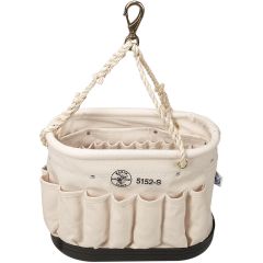 Klein Tools 5152S Canvas Oval Bucket with 41 Pockets & Swivel Snap