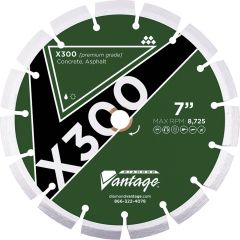 Diamond Vantage X300 Crack Chaser Premium Blade 5" x .375" x 7/8"-5/8" - Segmented