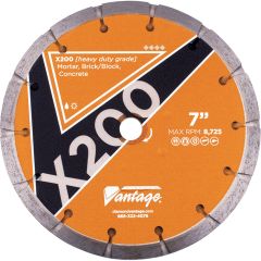 Diamond Vantage X200 Double Tuck Point Blade 4-1/2" x .250" x 7/8"-5/8" - Segmented
