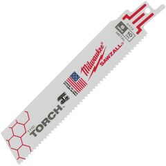 6" Milwaukee Sawzall Torch Reciprocating Blade For Metal Demolition - Schedule 80 Pipe, Threaded Rod