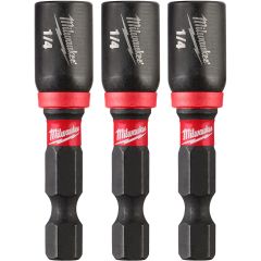 Milwaukee SHOCKWAVE™ Magnetic Nut Driver 1/4" x 1-7/8" - Pack of 3