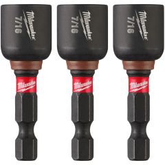 Milwaukee SHOCKWAVE™ Magnetic Nut Driver 7/16" x 1-7/8" - Pack of 3
