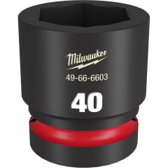 Milwaukee Shockwave 1" Drive 40mm 6 Point Standard Impact Socket