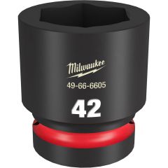 Milwaukee Shockwave 1" Drive 42mm 6 Point Standard Impact Socket