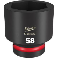 Milwaukee Shockwave 1" Drive 58mm 6 Point Standard Impact Socket