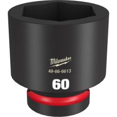 Milwaukee Shockwave 1" Drive 60mm 6 Point Standard Impact Socket
