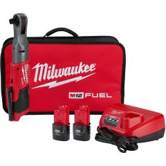 Milwaukee M12 Fuel 1/2" Cordless Ratchet Kit (2 Battery)