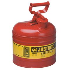 Justrite 2-1/2 Gallon Type 1 Red Safety Can