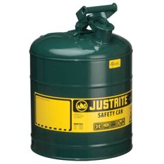 Justrite 5 Gallon Type 1 Green Safety Can