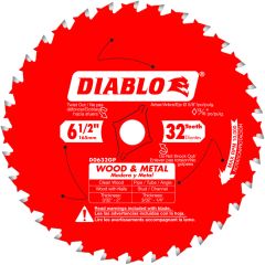 Diablo 6-1/2" x 32T Multi-Purpose Saw Blade, 5/8" Arbor (D0632GPA)