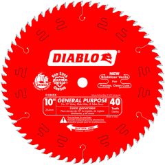 Diablo 10" Dia Circular Saw Blade, Wood Cutting, 5/8" Arbor