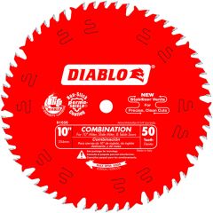 Diablo 10" x 50T Combination Saw Blade, 5/8" Arbor (D1050X)
