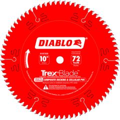 Diablo 10" x 72T Composite Material/Plastics Saw Blade, 5/8" Arbor (D1072CD)