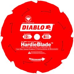 Diablo 12" x 8T Fiber Cement Cutting Saw Blade, 1" Arbor (D1208DH)