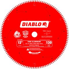 Diablo 12" Dia Circular Saw Blade, Aluminum Cutting, 1" Arbor