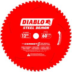 Diablo 12" Dia Circular Saw Blade, Steel Cutting, 1" Arbor
