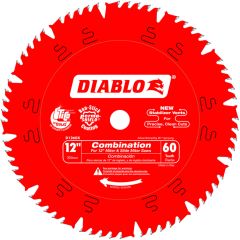 Diablo 12" x 60T Combination Saw Blade, 1" Arbor (D1260X)
