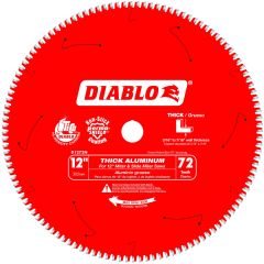 Diablo 12" x 72T Thick Aluminum Cutting Saw Blade, 1" Arbor (D1272N)