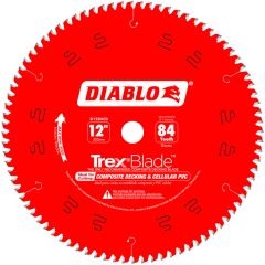 Diablo 12" x 84T Composite Material/Plastics Saw Blade, 1" Arbor (D1284CD)