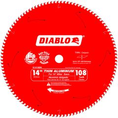 Diablo 14" Dia Circular Saw Blade, Aluminum Cutting, 1" Arbor