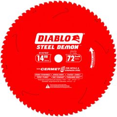 Diablo 14" Dia Circular Saw Blade, Steel Cutting, 1" Arbor