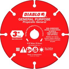 Diablo Carbide Grit Multi-Material Cut-Off Disc 3" x 3/8" (Segmented)