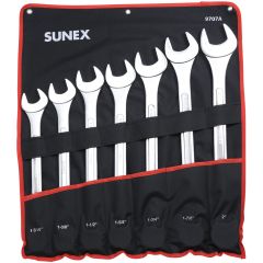 Sunex Tools SAE Jumbo Combination Wrench Set (12 Point), 7pc