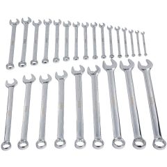 Sunex Tools Metric V-Groove Combination Wrench Set (12 Point), 25pc