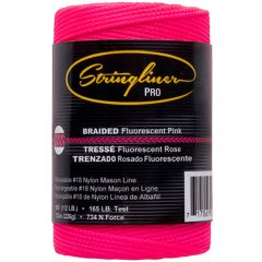Stringliner #18 Braided Mason Line 500' - Fluorescent Pink