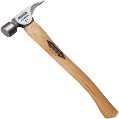 14 oz Titanium Milled Face Stiletto Framing Hammer, 18" Curved Wood Handle